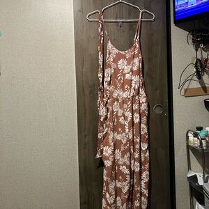 SO Brown and White Jumpsuit